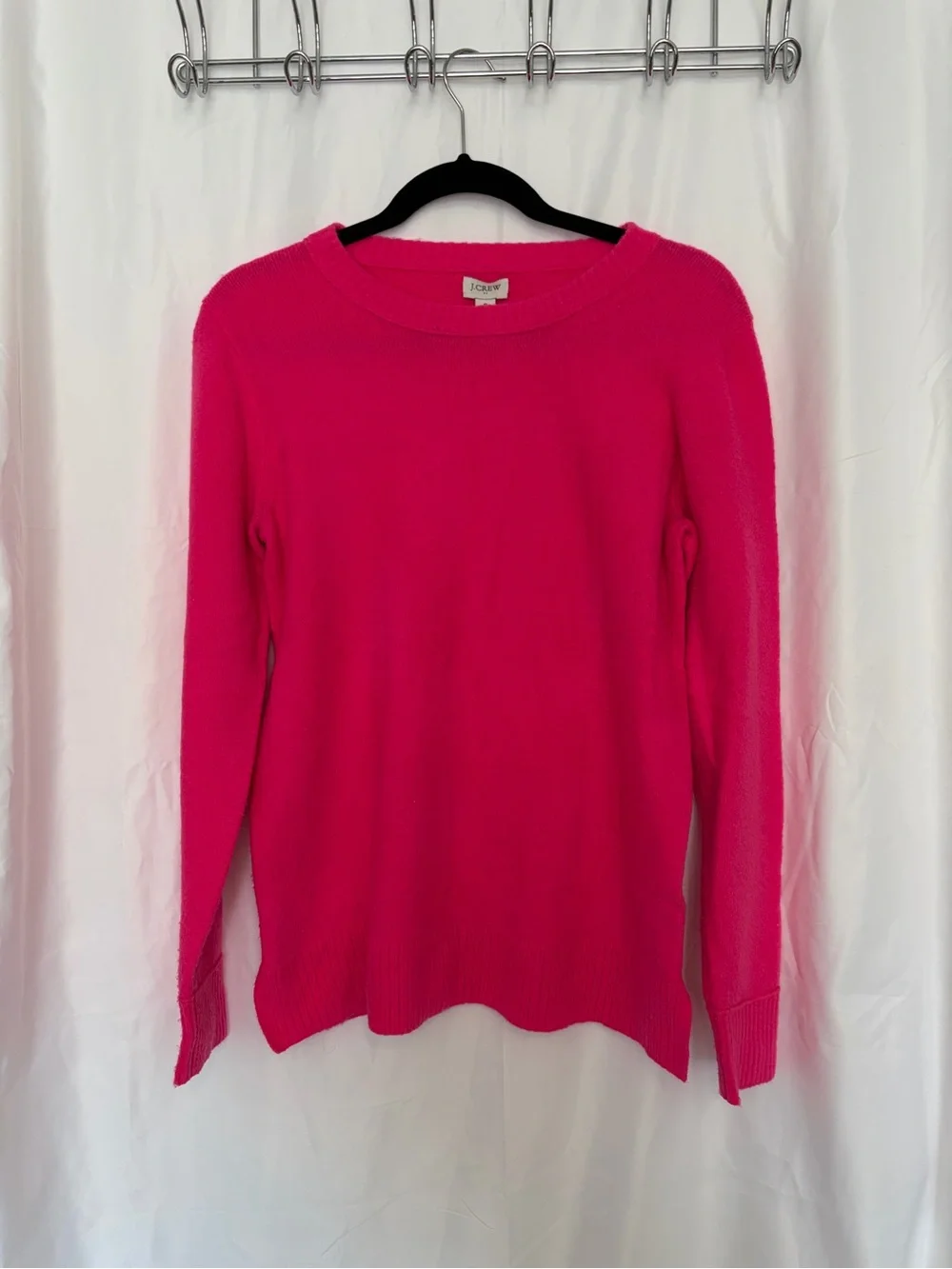 J. Crew Women's Crewneck Sweater in Hot Pink